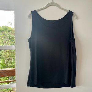 Talbots Black‎ Scoop Neck Tank Top in Black, VN70, Size XL